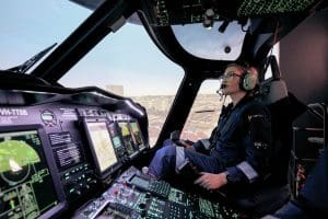 Cockpit of Life Flight Helicopter